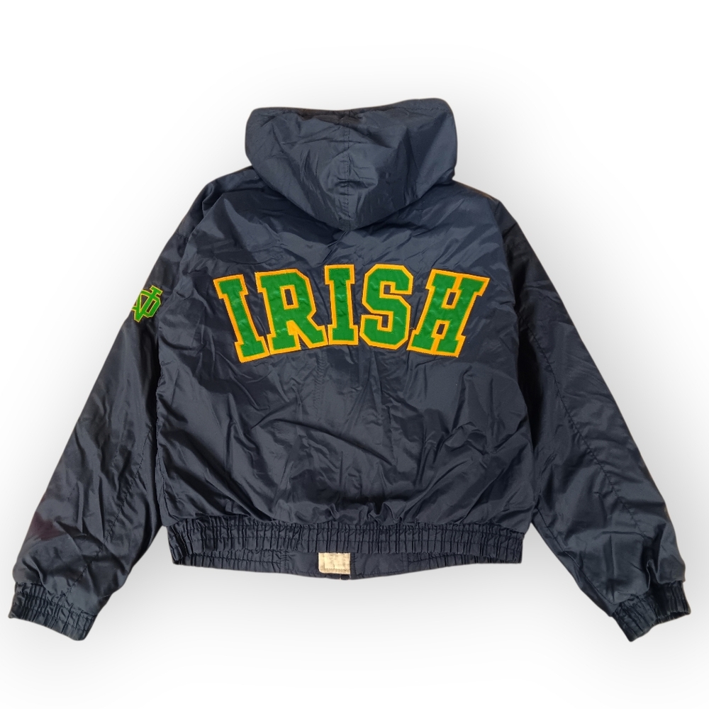 90s Notre Dame IRISH Gear For Sports Navy Hooded Jacket - S